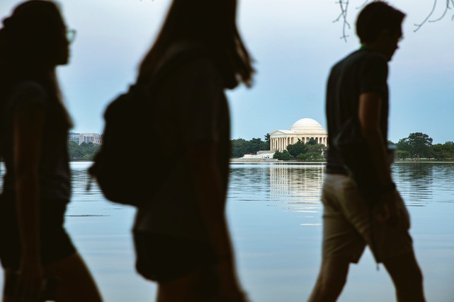 Mason photographer Ron Aira captures the Thomas Jefferson Memorial in Washington D.C. during Quill Camp: Republic