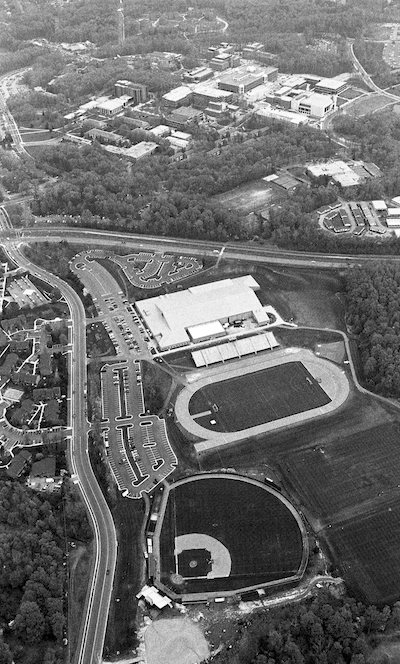 aerial of the Fairfax Campus 1995