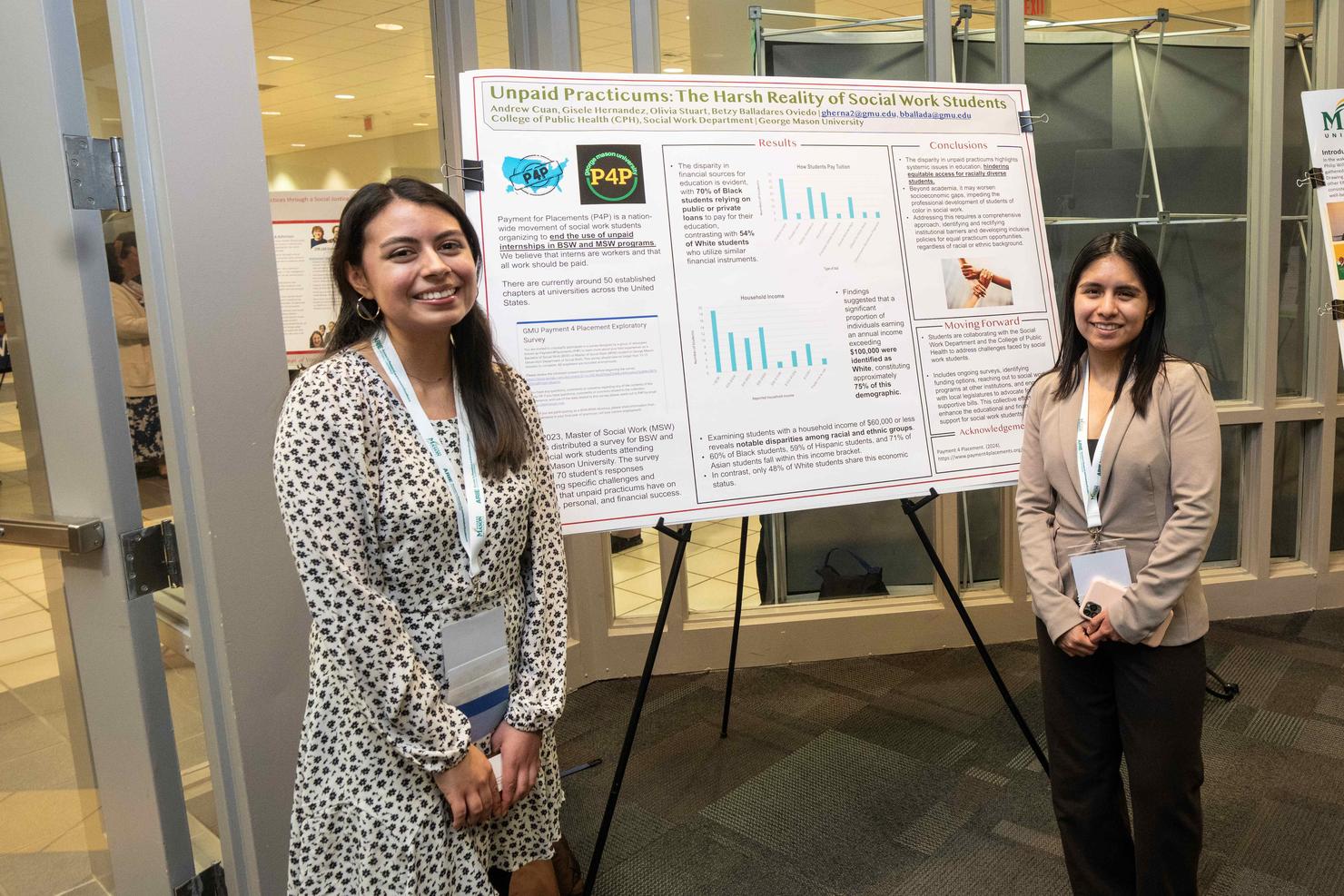 Students present a poster at the ARIE National Conference