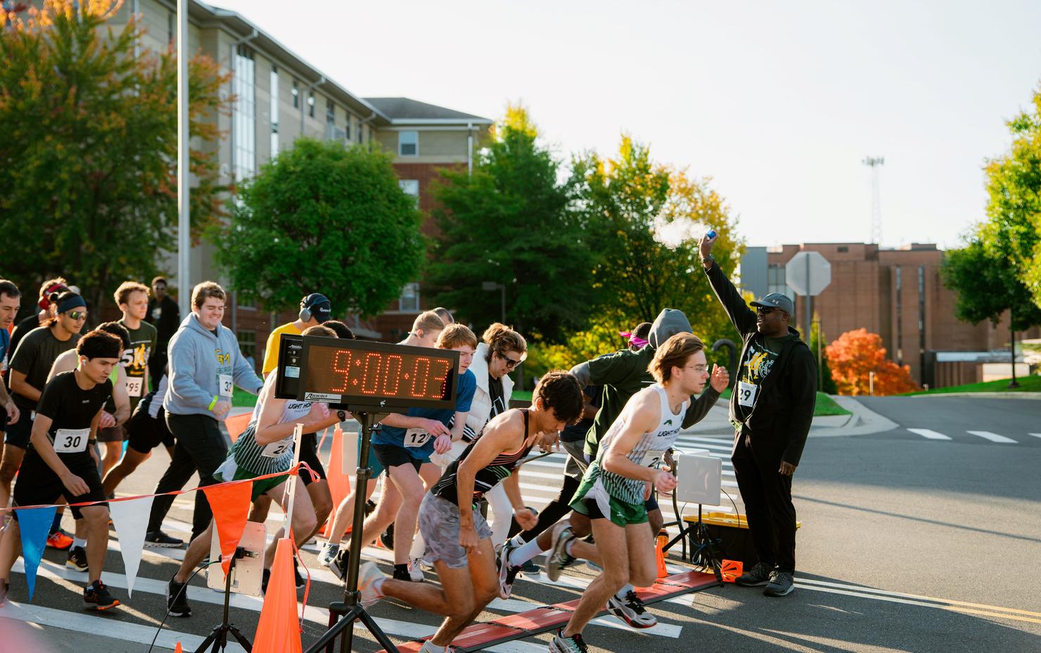 The race kicks off on the Fairfax Campus