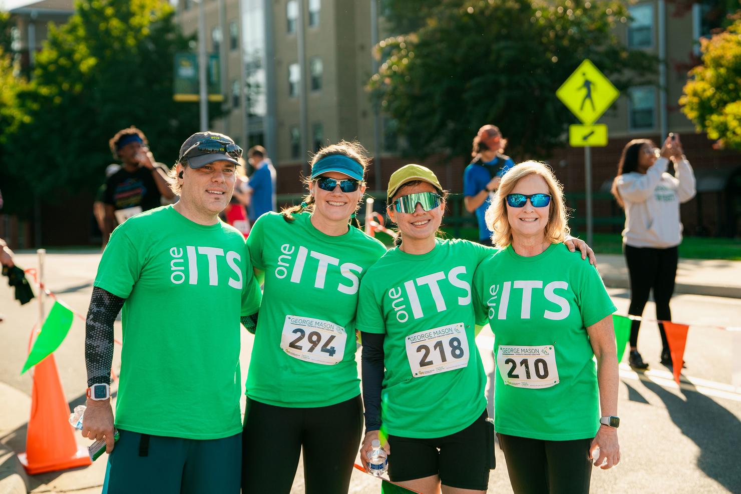 Race participants on campus