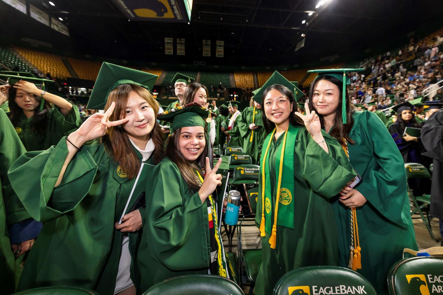 Happy graduates celebrate at Commencement