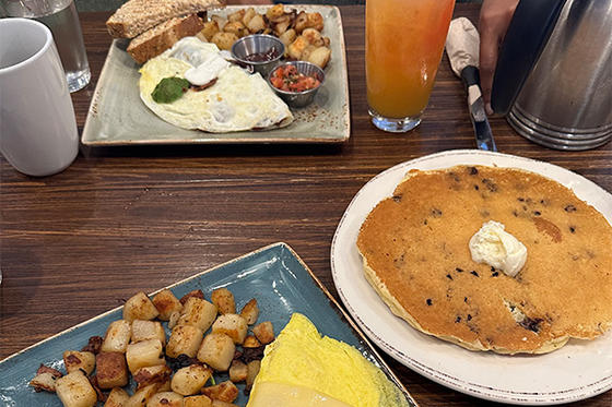 Breakfast/brunch dishes from First Watch in Fairfax. Photo by Office of University Branding.