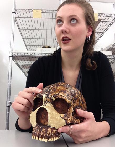 Kimberly Foecke with skull