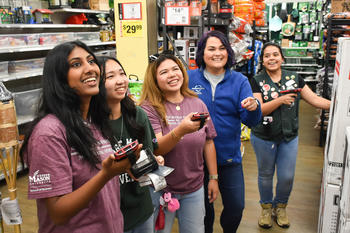 Students get hands-on retail management experience at Fairfax Ace Hardware.