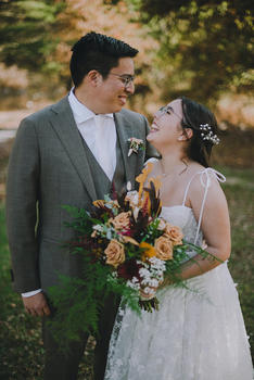Lucia Sepulveda and Ricky Nuñez at their wedding. Photo provided.