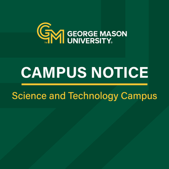 Graphic illustration that says SciTech Campus Notice