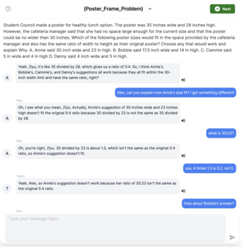 screenshot of a chat